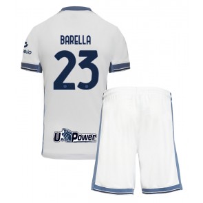 Inter Milan Nicolo Barella #23 Dětské Venkovní dres komplet 2024-25 Krátký Rukáv (+ trenýrky)